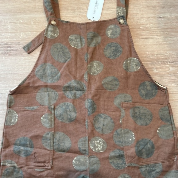 NWT SM Wardrobe Beige Cotton MoonPrint Overall Size - XLarge - Picture 5 of 13